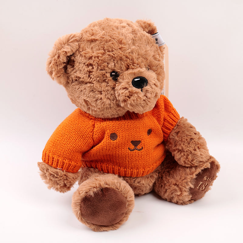 PELUCHE - TEDDY ISLAND - SUETER NARANJA - 25CM