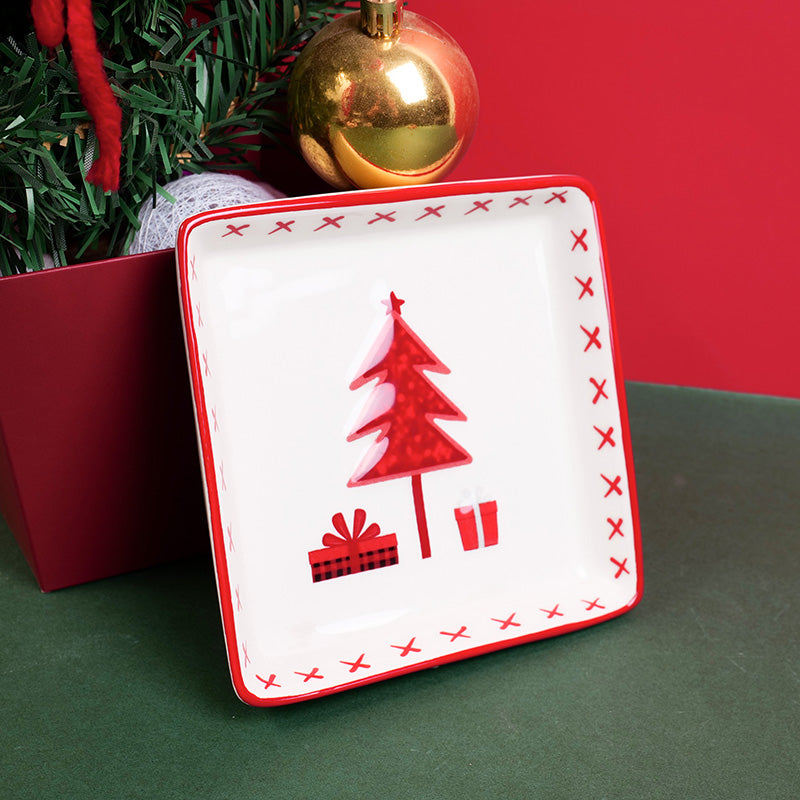 PLATO DE CERAMICA NAVIDEÑO  - ARBOL DE NAVIDAD