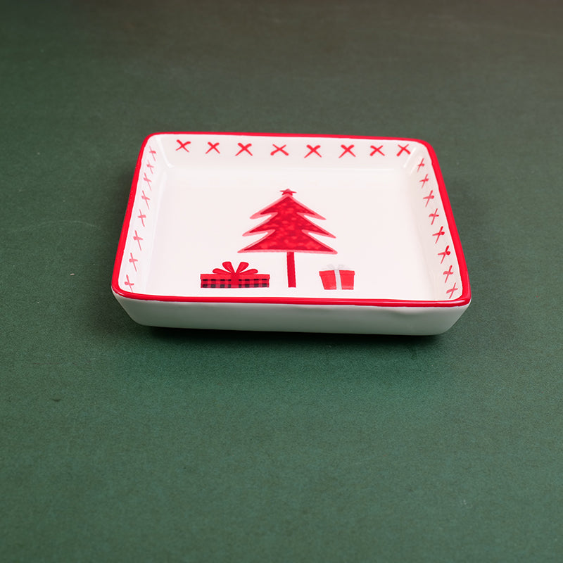 PLATO DE CERAMICA NAVIDEÑO  - ARBOL DE NAVIDAD