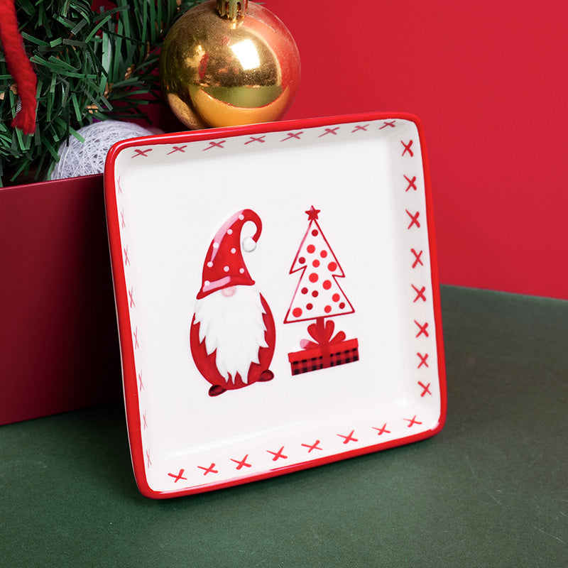 PLATO DE CERAMICA NAVIDEÑO  - SANTA CLAUS