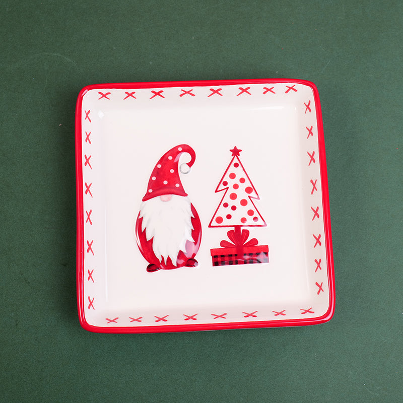 PLATO DE CERAMICA NAVIDEÑO  - SANTA CLAUS
