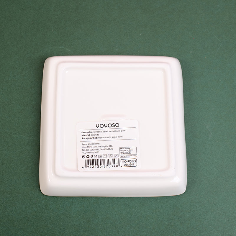 PLATO DE CERAMICA NAVIDEÑO  - SANTA CLAUS