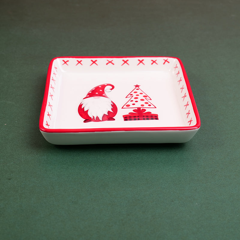 PLATO DE CERAMICA NAVIDEÑO  - SANTA CLAUS