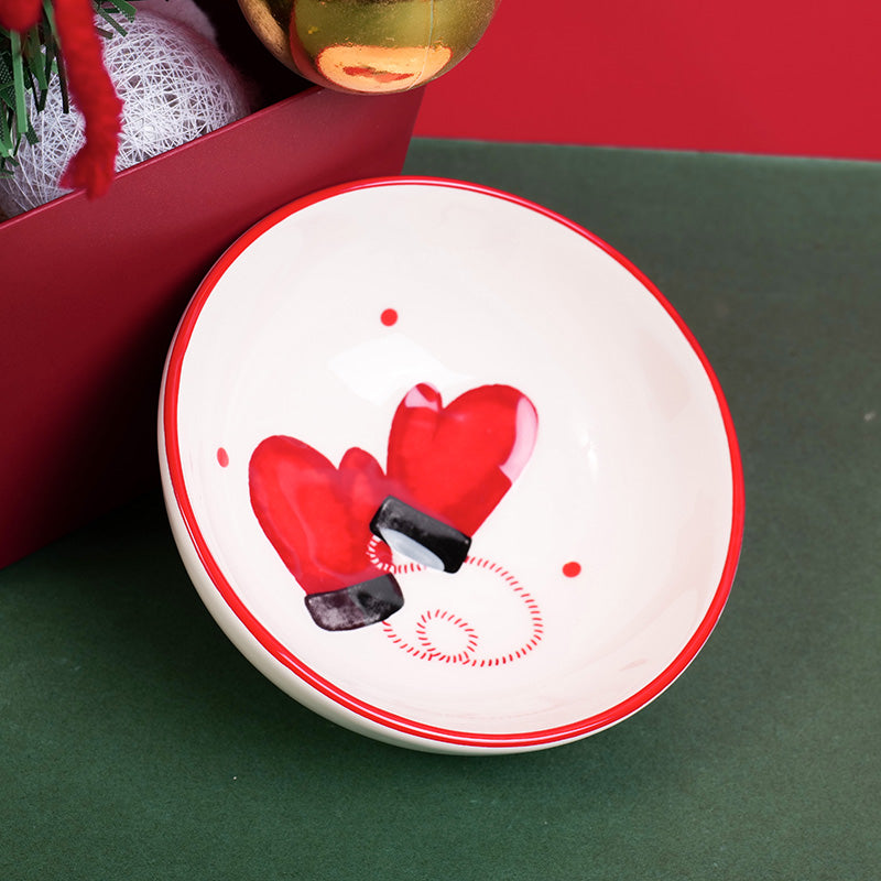 TAZON DE CERAMICA NAVIDEÑO - GUANTES - 11CM