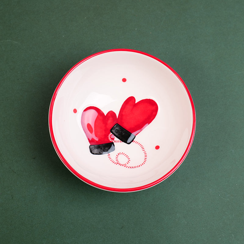 TAZON DE CERAMICA NAVIDEÑO - GUANTES - 11CM