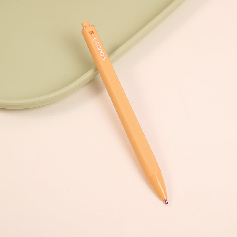Boligrafo Con Agarre Suave Naranja Tinta Negra 0.5Mm