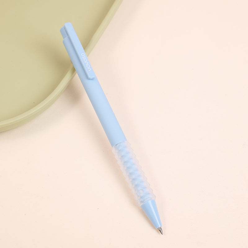 BOLIGRAFO CON AGARRE SUAVE AZUL - TINTA NEGRA 0.5MM