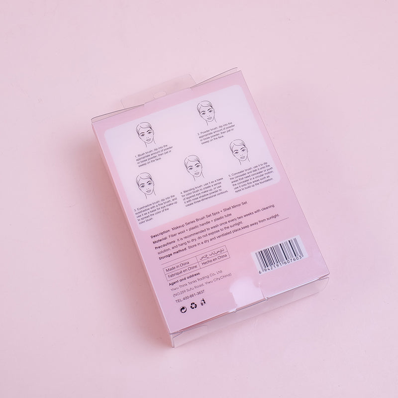 SET DE 5 BROCHAS  CON ESPEJO