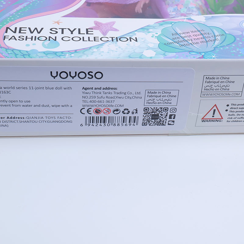 MUÑECA - SIRENA AZUL -29CM