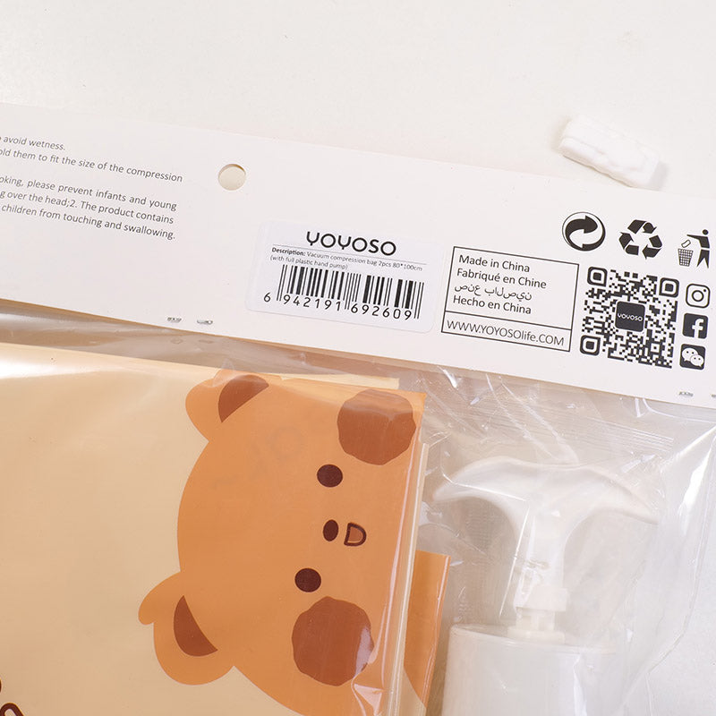 BOLSA DE COMPRESION AL VACIO - 2 UND - 80X100CM