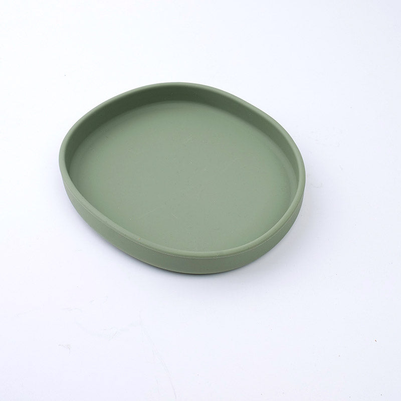 PLATO OVALADO JAPONES DE SILICONA - VERDE