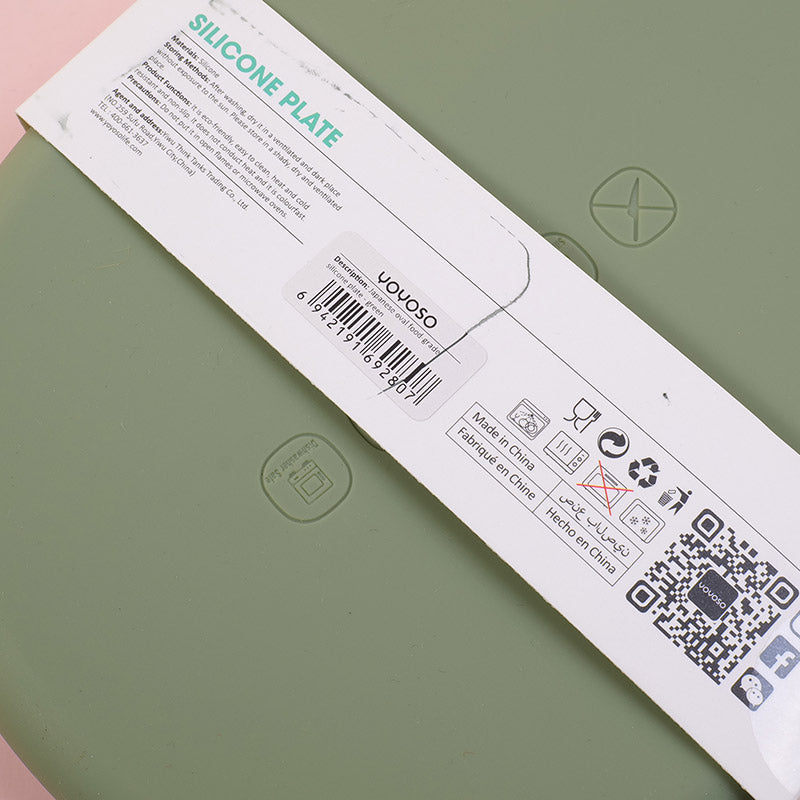 PLATO OVALADO JAPONES DE SILICONA - VERDE
