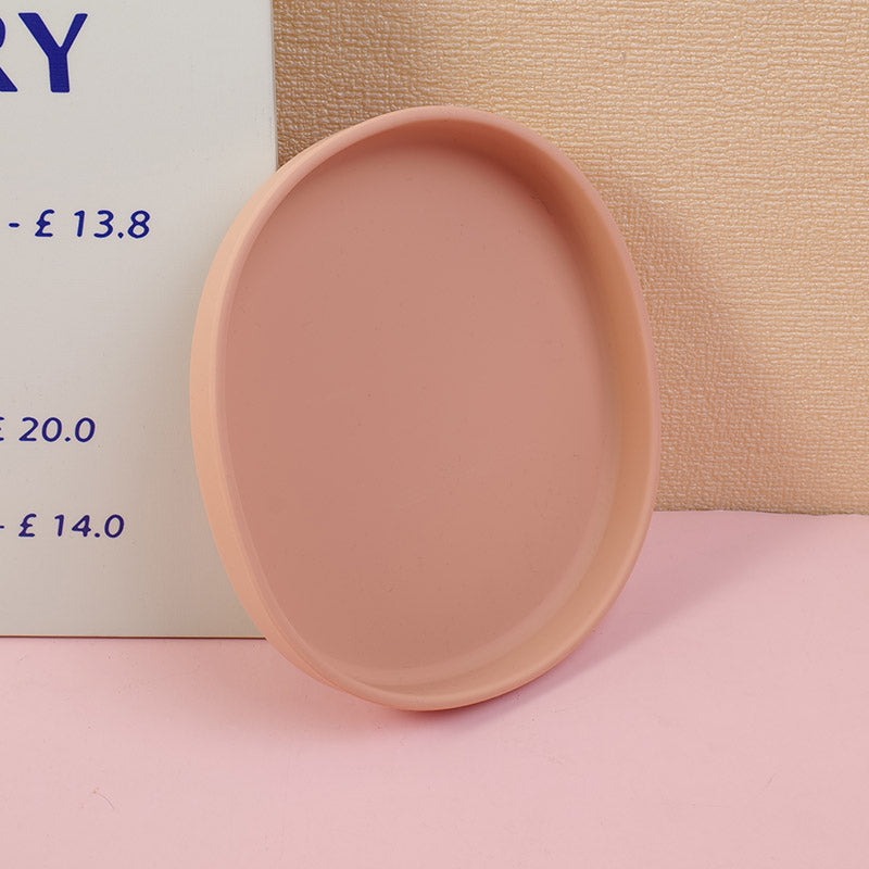 PLATO OVALADO JAPONES DE SILICONA - ROSADO