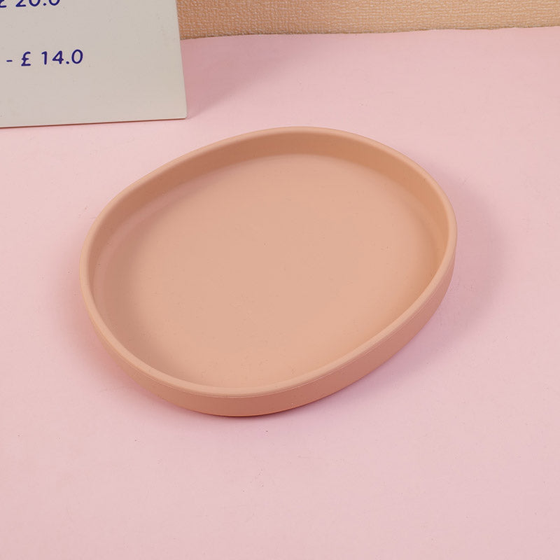 PLATO OVALADO JAPONES DE SILICONA - ROSADO