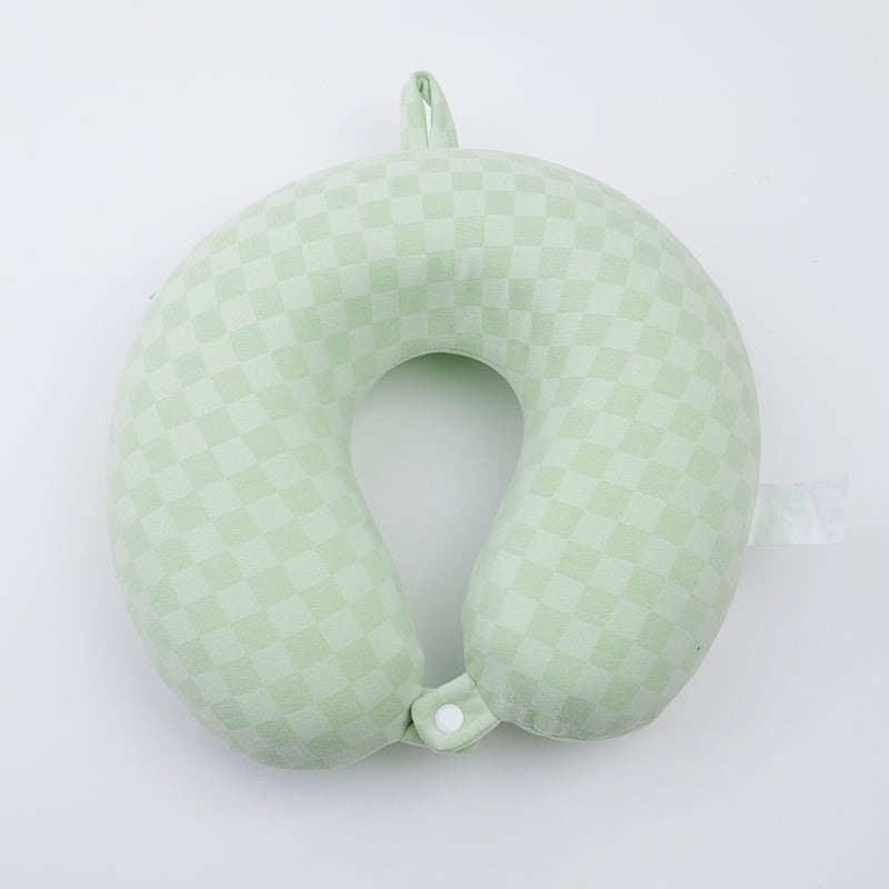 CUELLO EN U DE CUADRITOS - VERDE