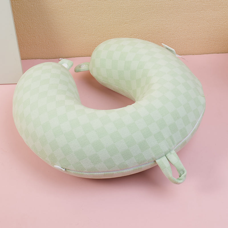 CUELLO EN U DE CUADRITOS - VERDE