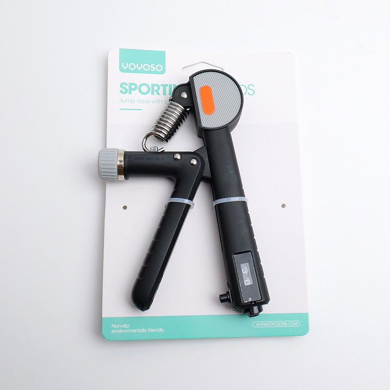 EMPUÑADURA DE RESISTENCIA  CON PANTALLA DE CONTEO - NEGRO