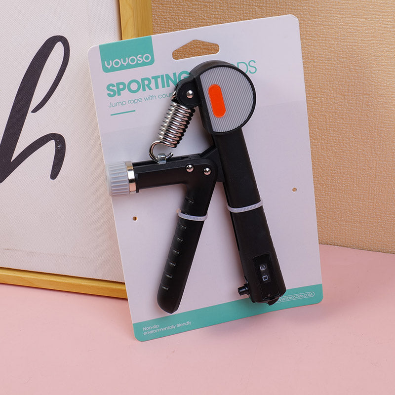 EMPUÑADURA DE RESISTENCIA  CON PANTALLA DE CONTEO - NEGRO