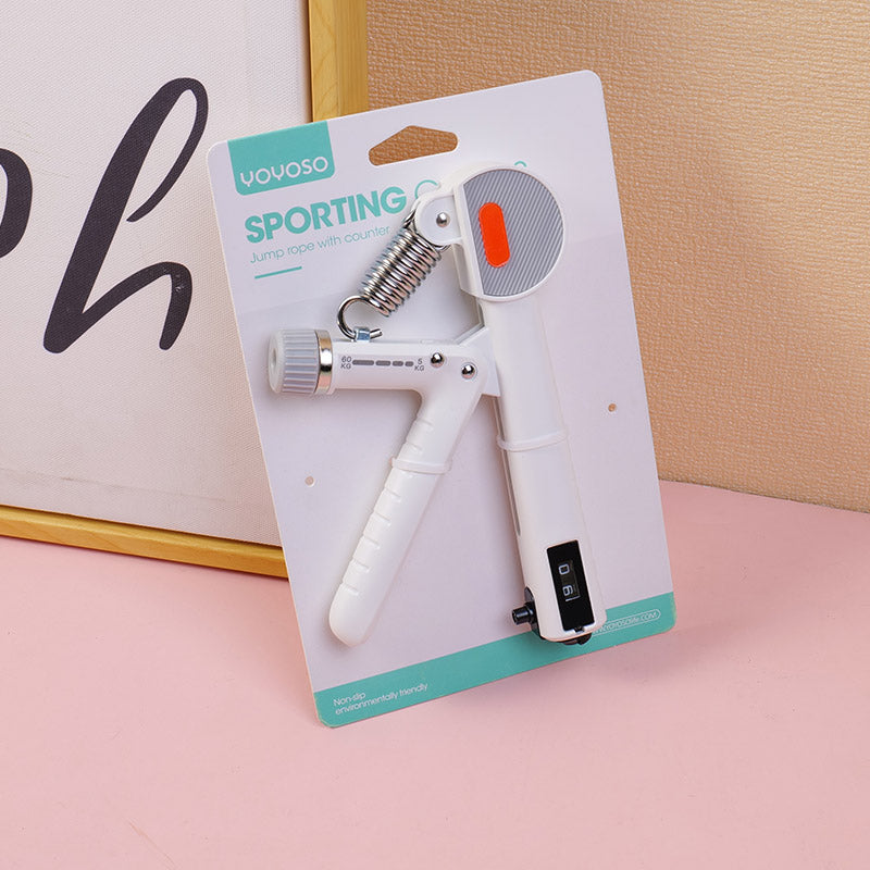 EMPUÑADURA DE RESISTENCIA  CON PANTALLA DE CONTEO - BLANCO