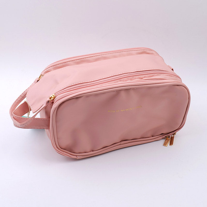 NECESER VINTAGE MULTIFUNCIONAL CON DOBLE CORREDERA - ROSADO