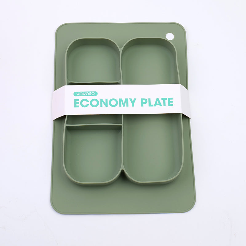 PLATO RECTANGULAR CON DIVISIONES - VERDE