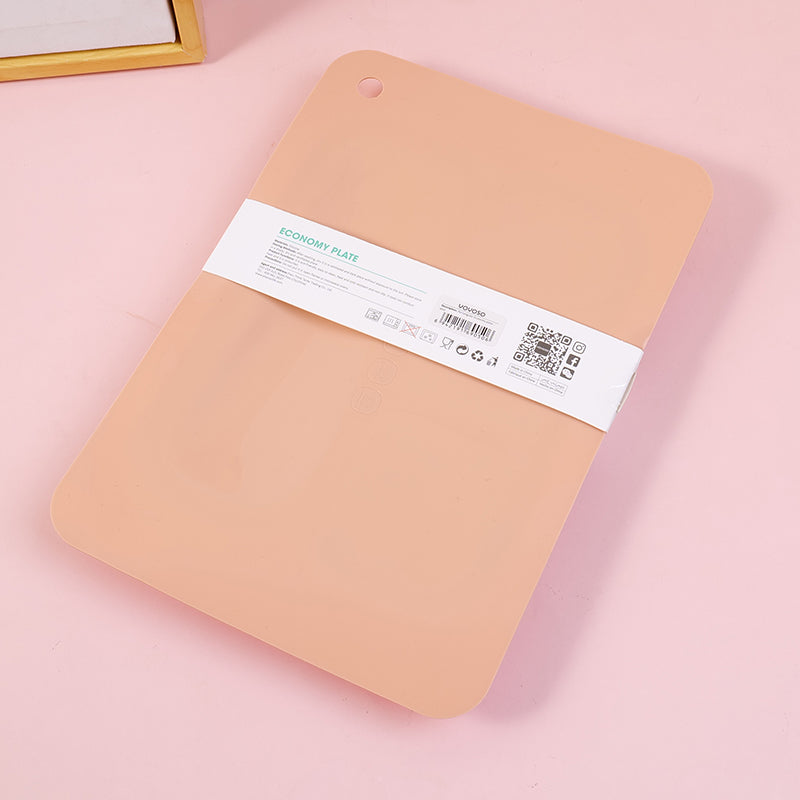 PLATO RECTANGULAR CON DIVISIONES - ROSADO