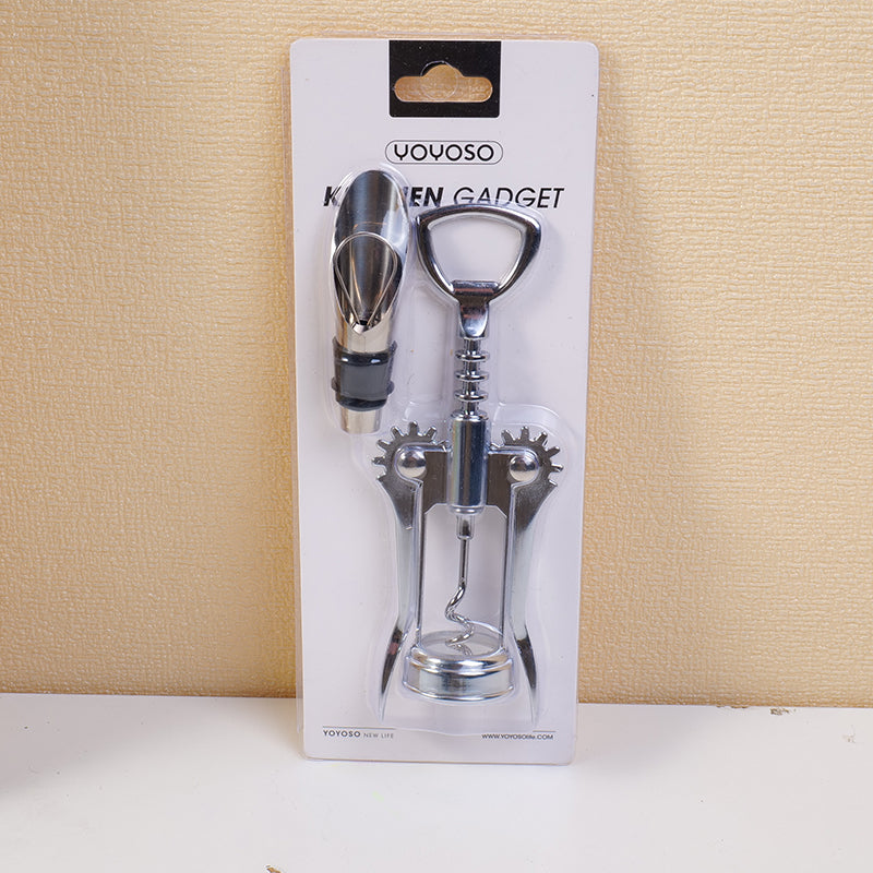 DESTAPADOR DE BOTELLAS DE VINO Y SERVIDOR