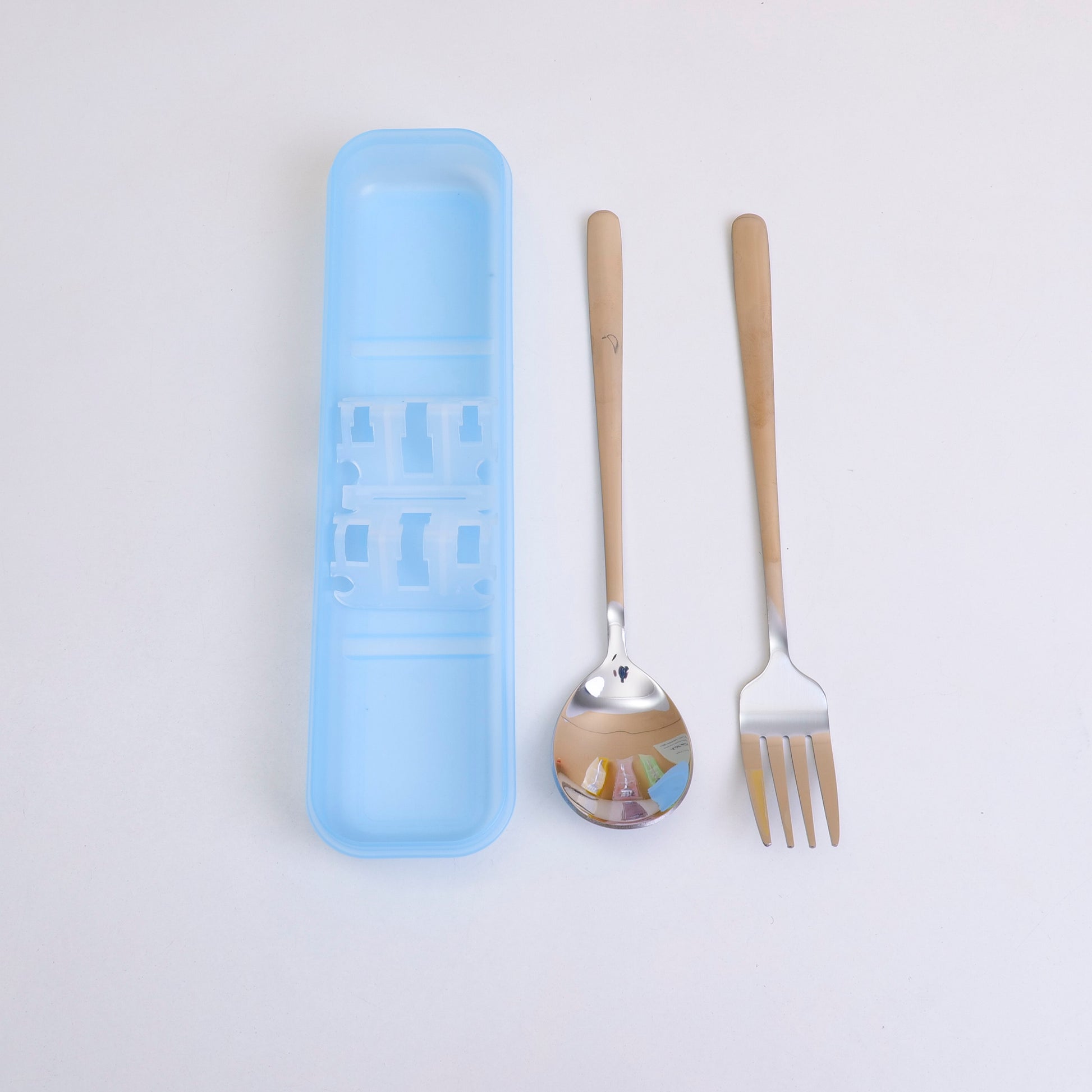 SET DE CUBIERTOS PORTABLE - TENEDOR Y CUCHARA