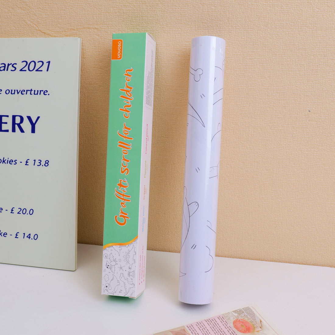 ROLLO DE PAPEL PARA DIBUJAR - DINOSAURIO 300X30CM