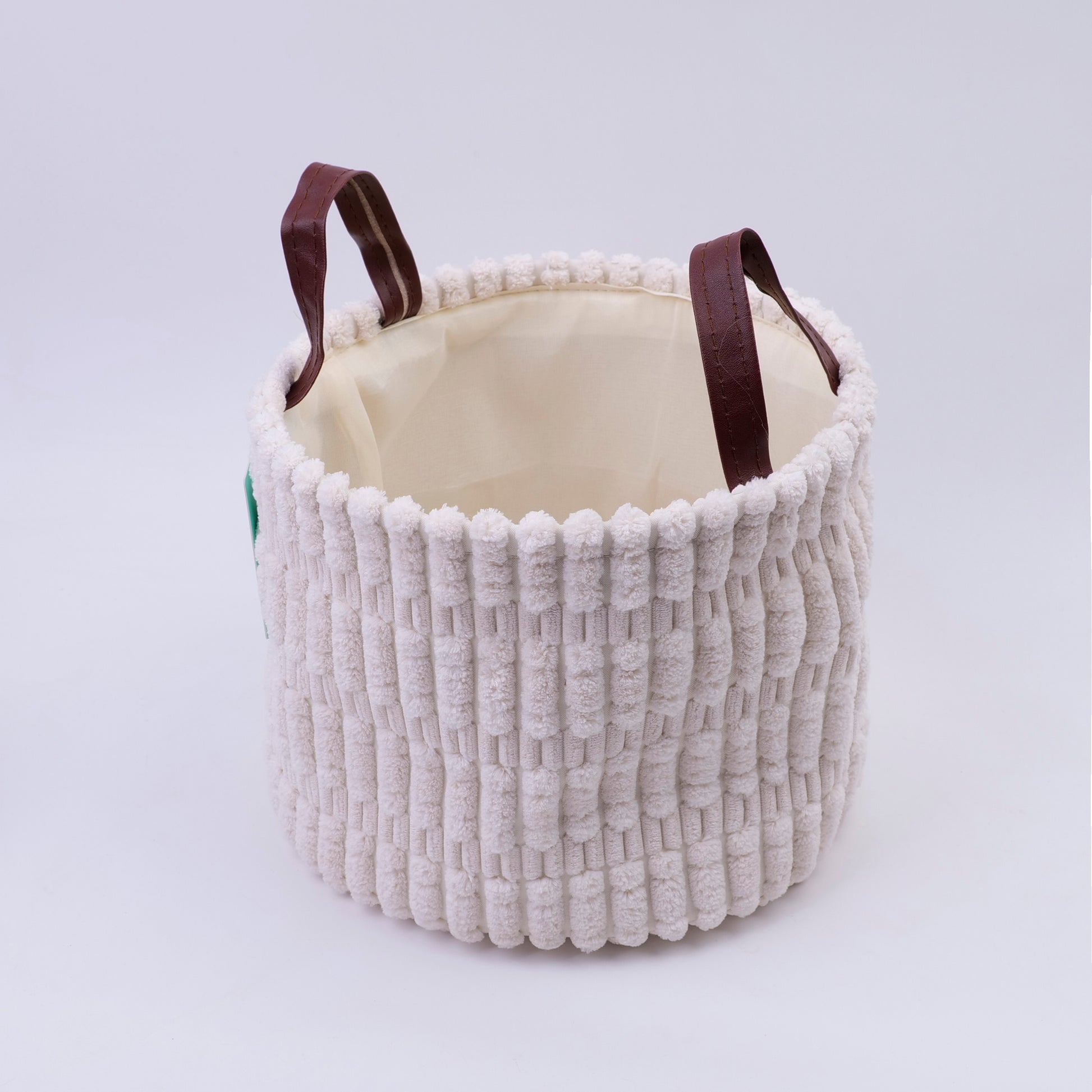 CANASTA ORGANIZADORA REDONDA BEIGE