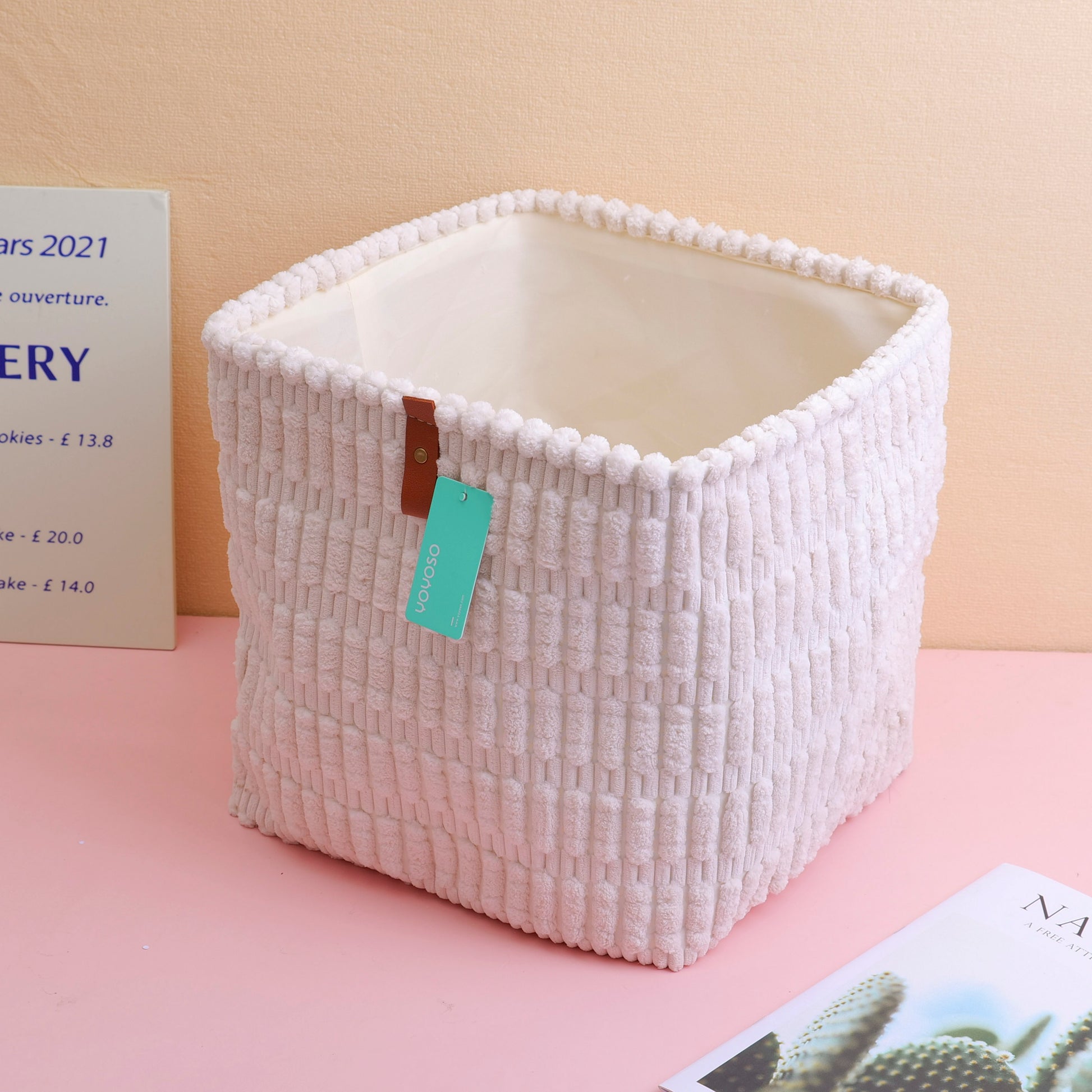 CANASTA ORGANIZADORA CUADRADA- BEIGE