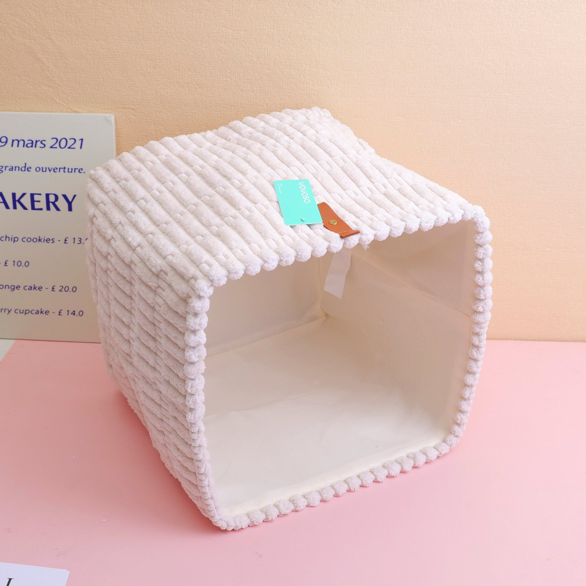 CANASTA ORGANIZADORA CUADRADA- BEIGE