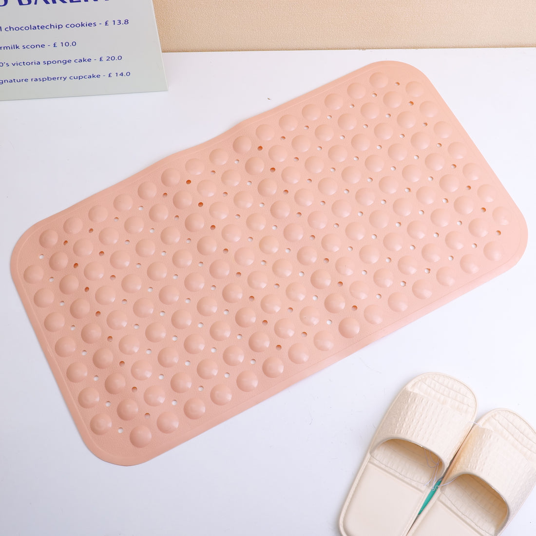 ALFOMBRA ANTIDESLIZANTE - ROSADA