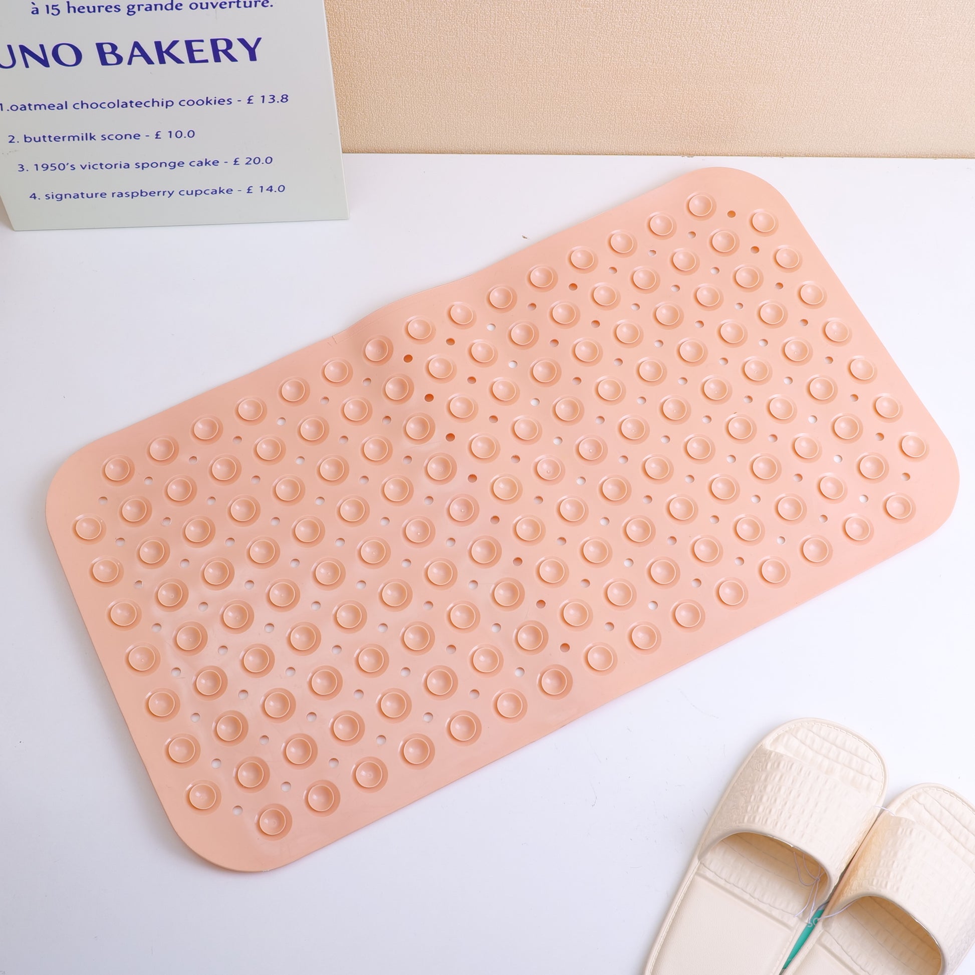 ALFOMBRA ANTIDESLIZANTE - ROSADA