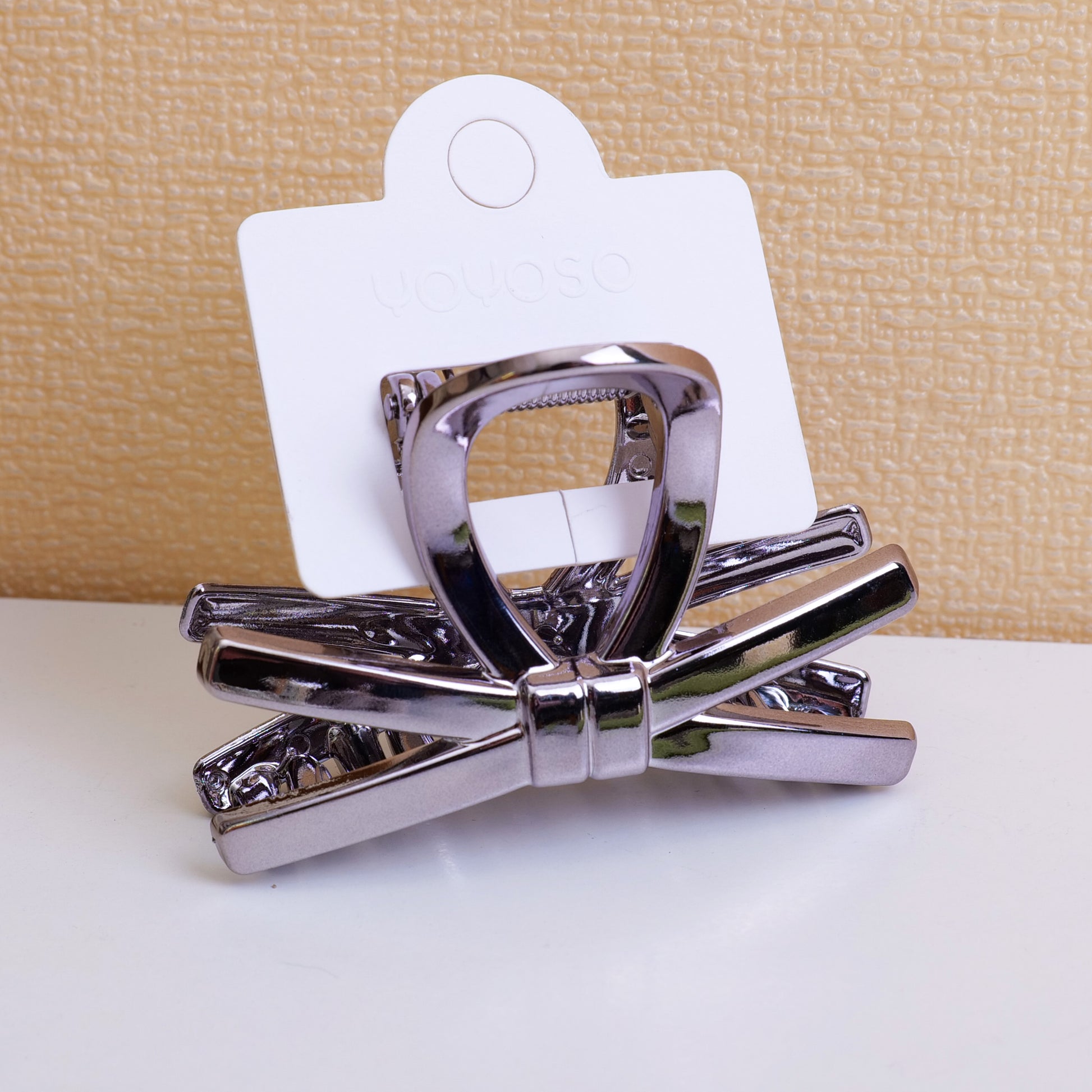 GANCHO PLATEADO CRUZADO - 8CM