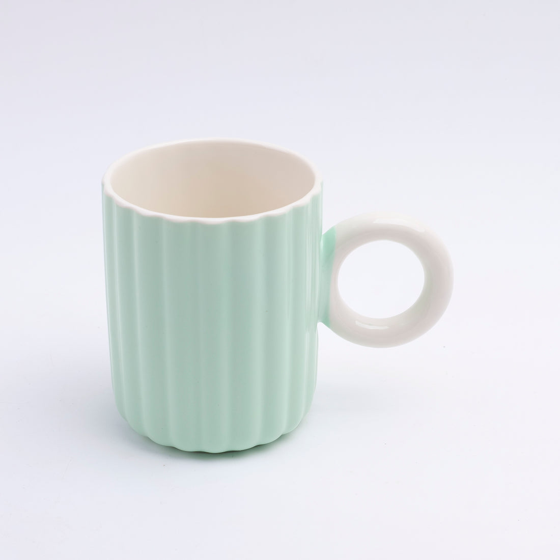 TAZA CON RAYAS 380ML - VERDE