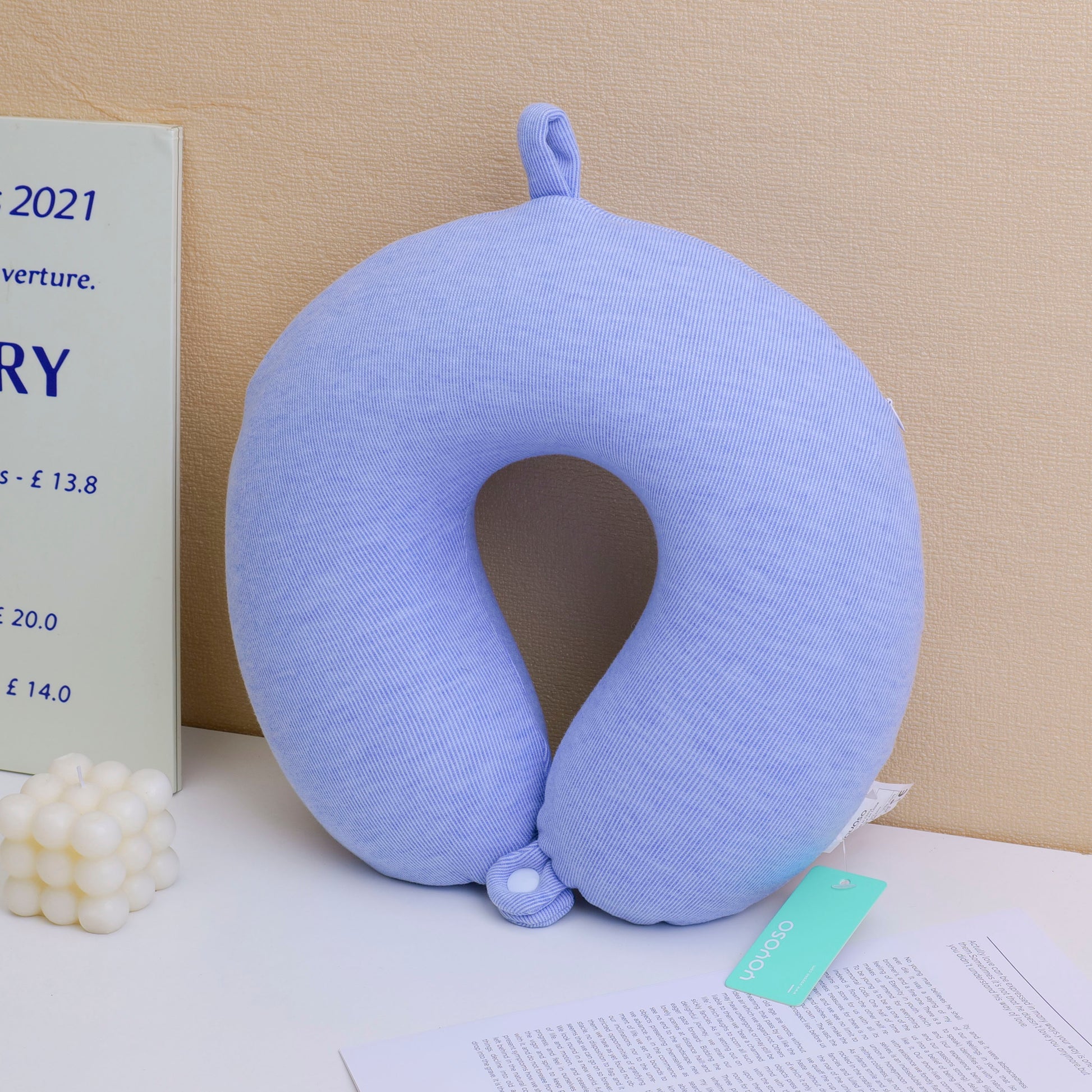 ALMOHADA EN U - AZUL