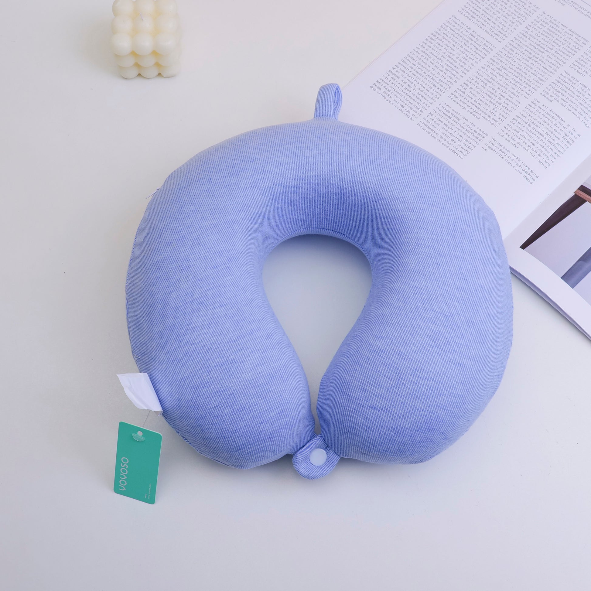 ALMOHADA EN U - AZUL