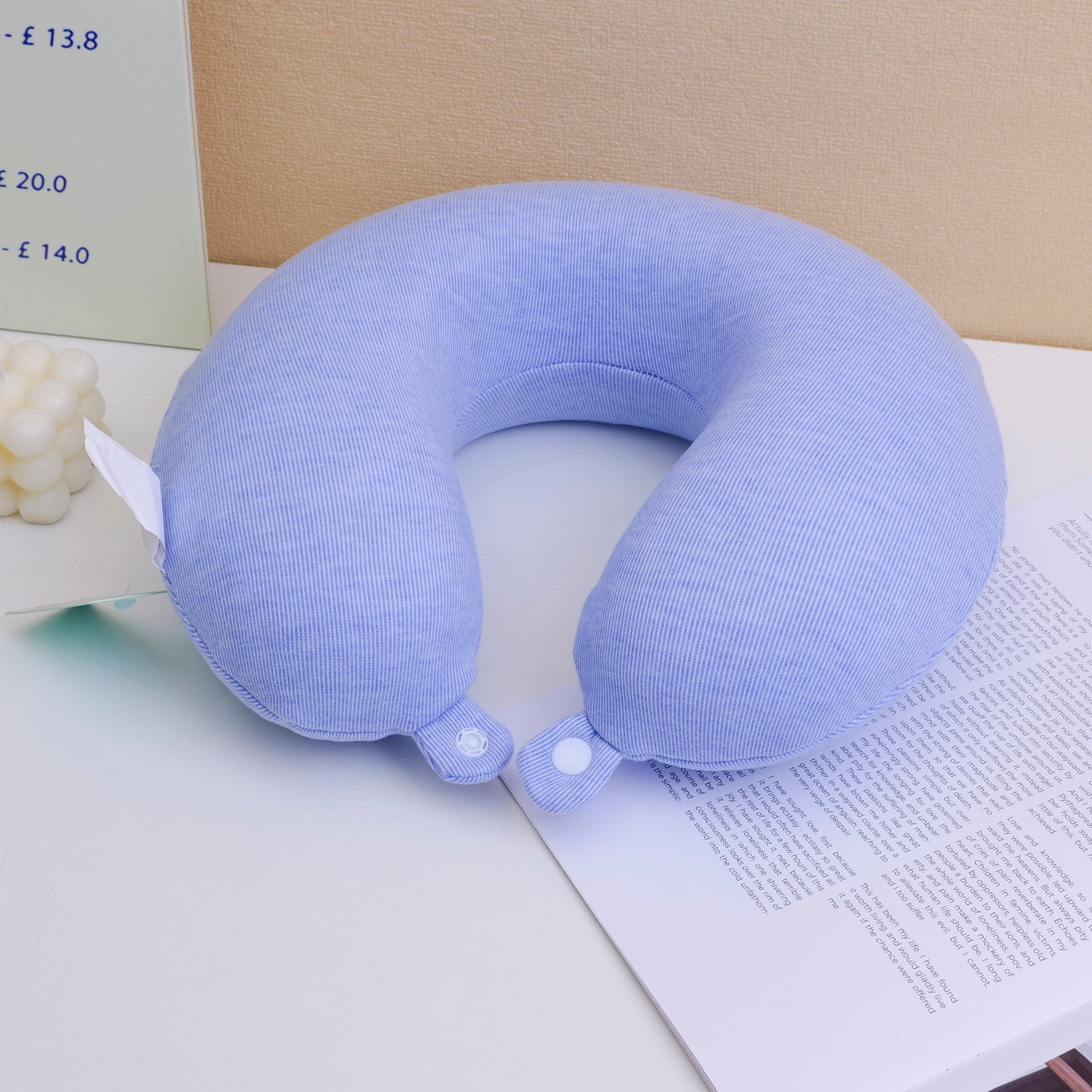 ALMOHADA EN U - AZUL