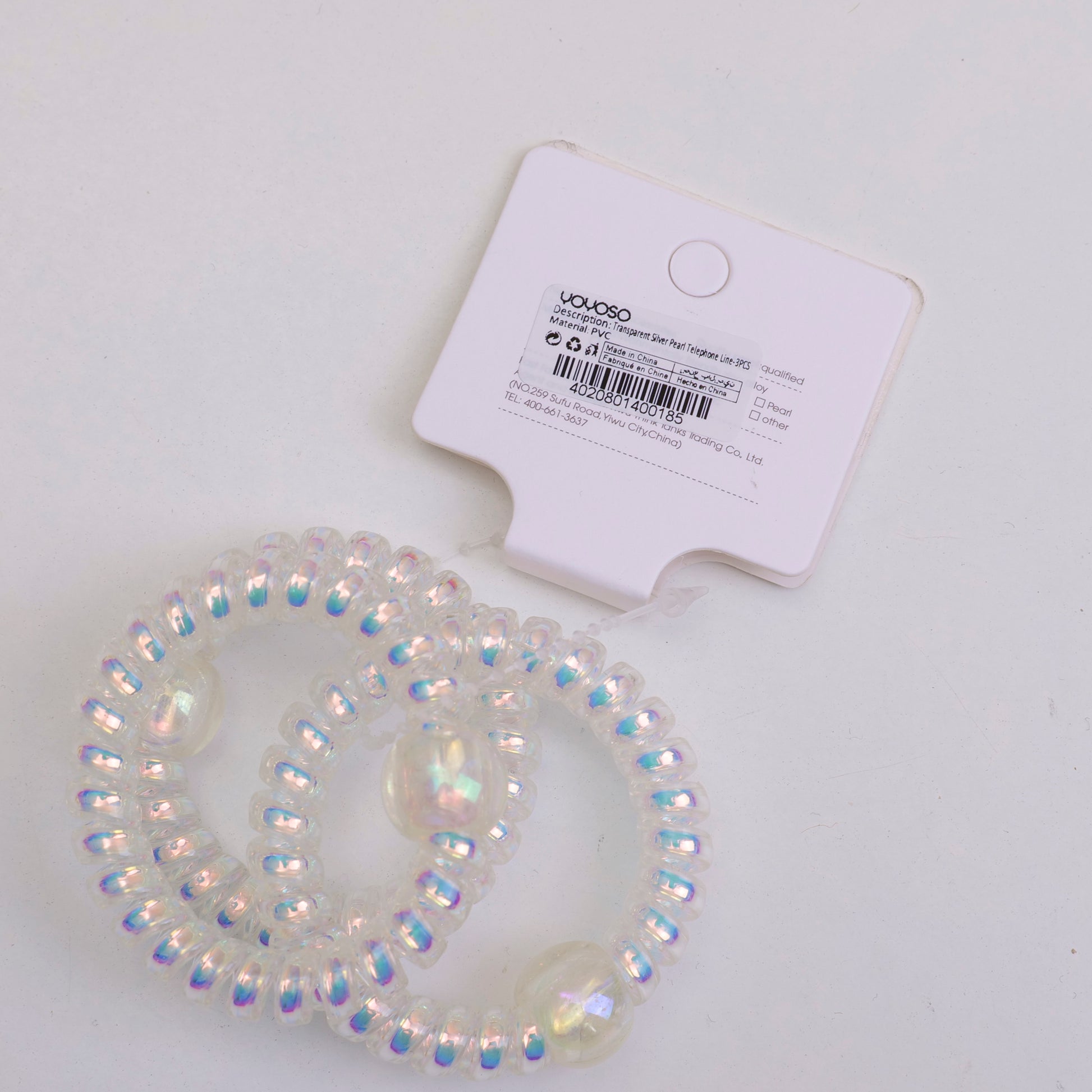 COLITAS CABLE DE TELEFONO TRANSPARENTE - 3UND