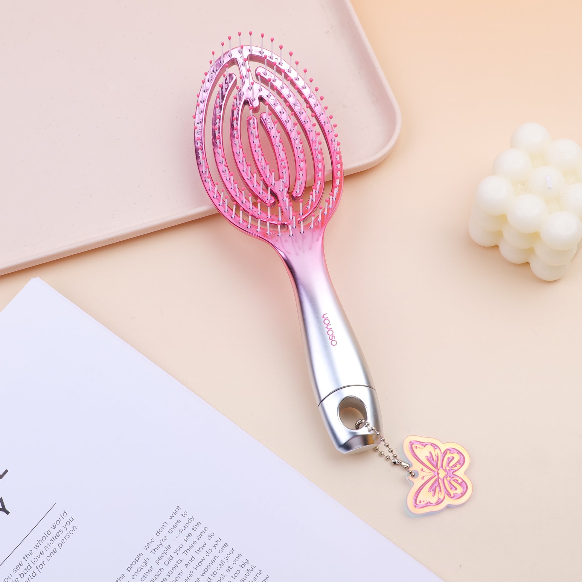 CEPILLO PARA CABELLO MOJADO & SECO - ROSADO