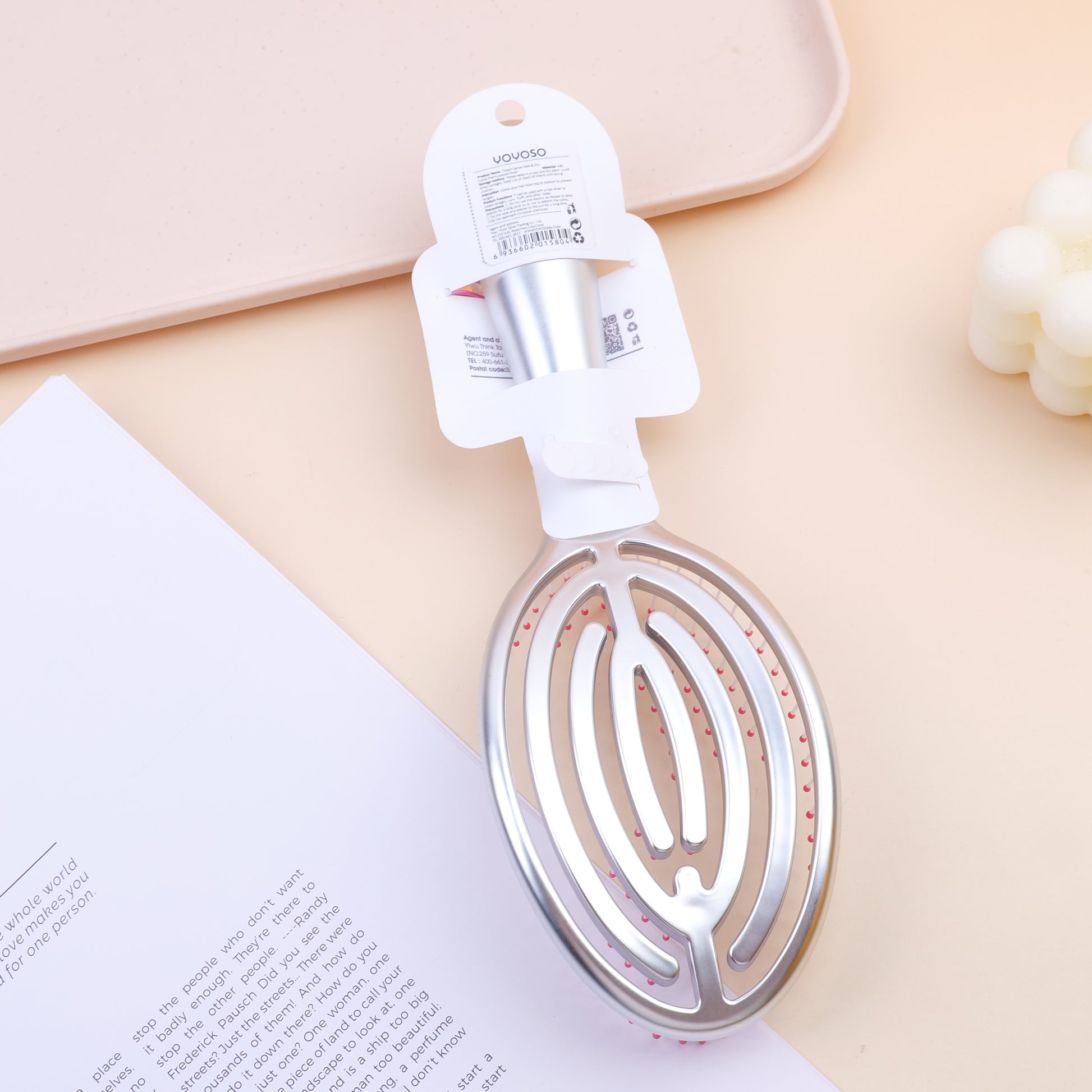 CEPILLO PARA CABELLO MOJADO & SECO - PLATEADO