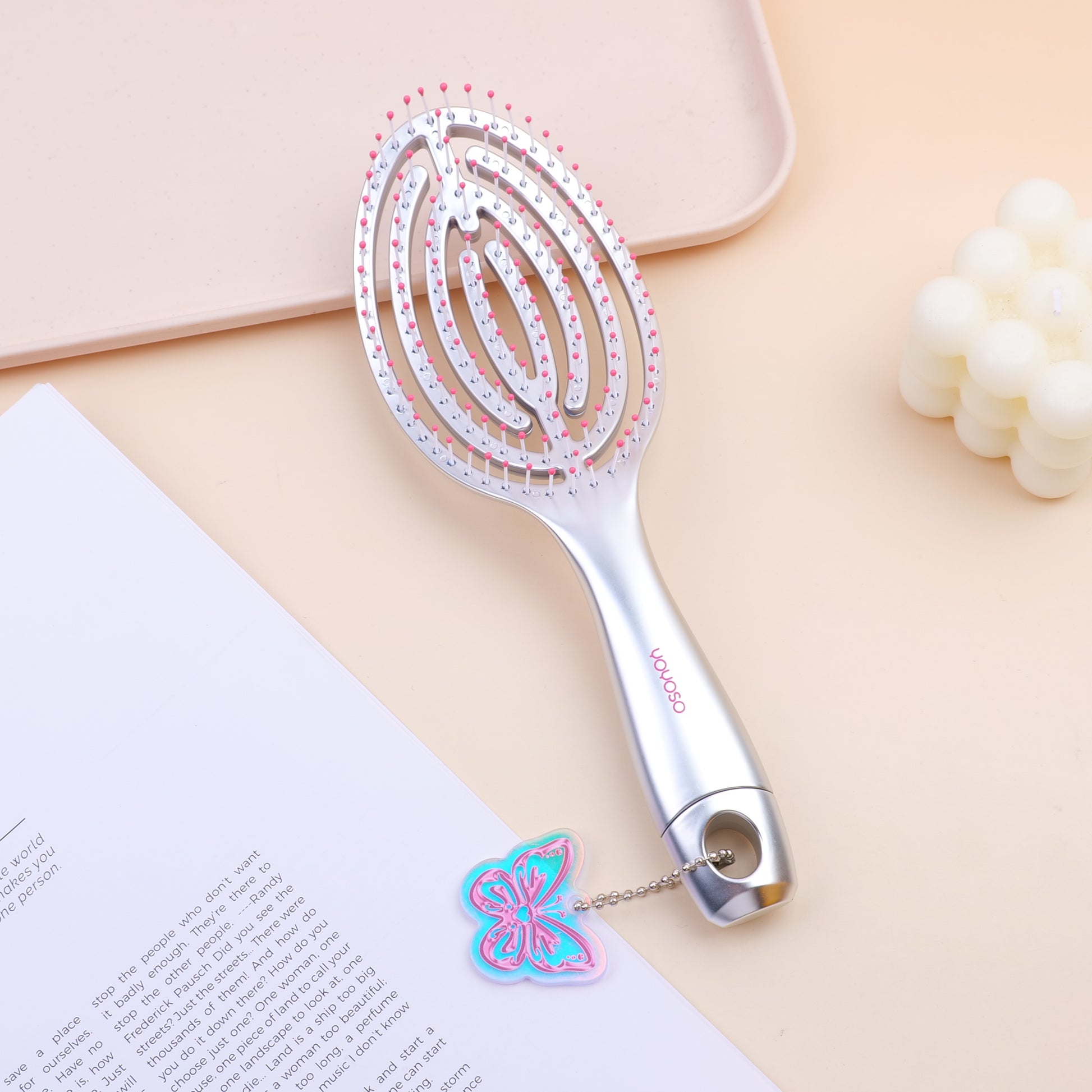 CEPILLO PARA CABELLO MOJADO & SECO - PLATEADO