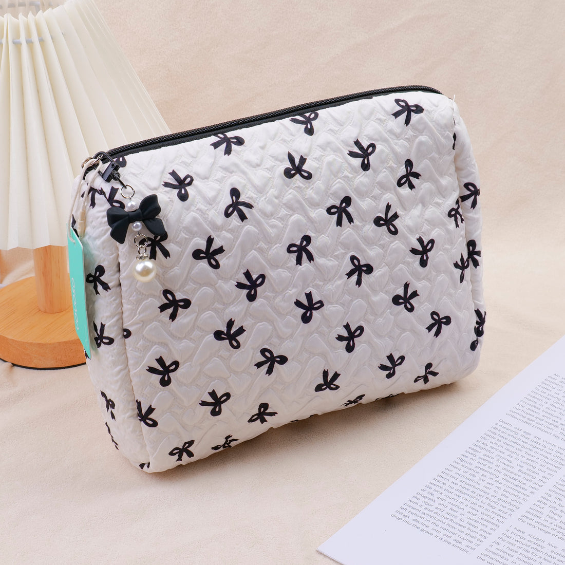 NECESER CON LAZOS MEDIANA CUADRADA- BLANCO