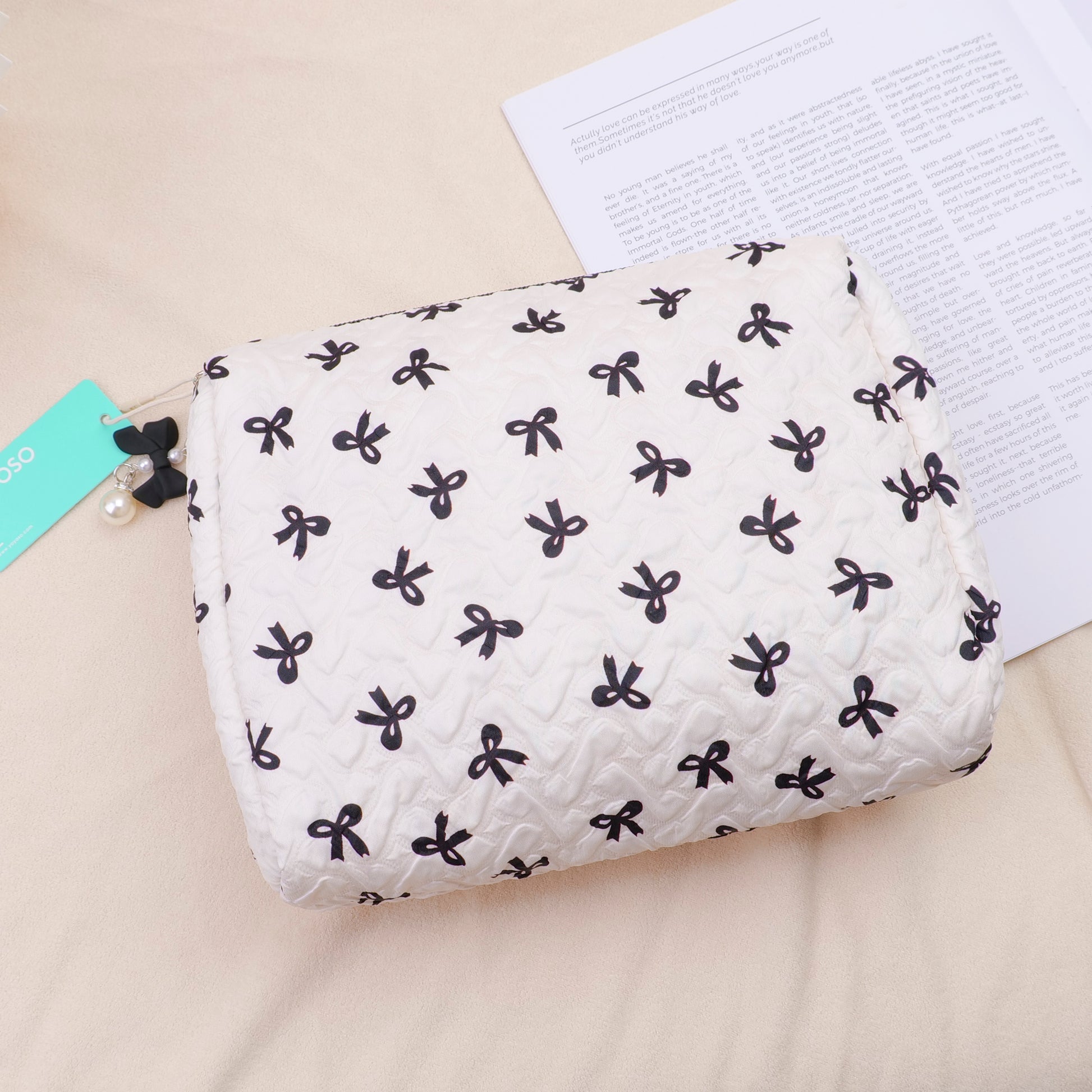 NECESER CON LAZOS MEDIANA CUADRADA- BLANCO