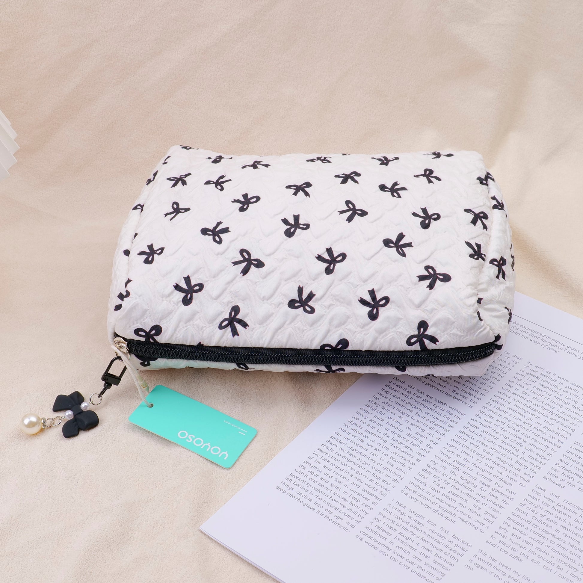 NECESER CON LAZOS MEDIANA CUADRADA- BLANCO