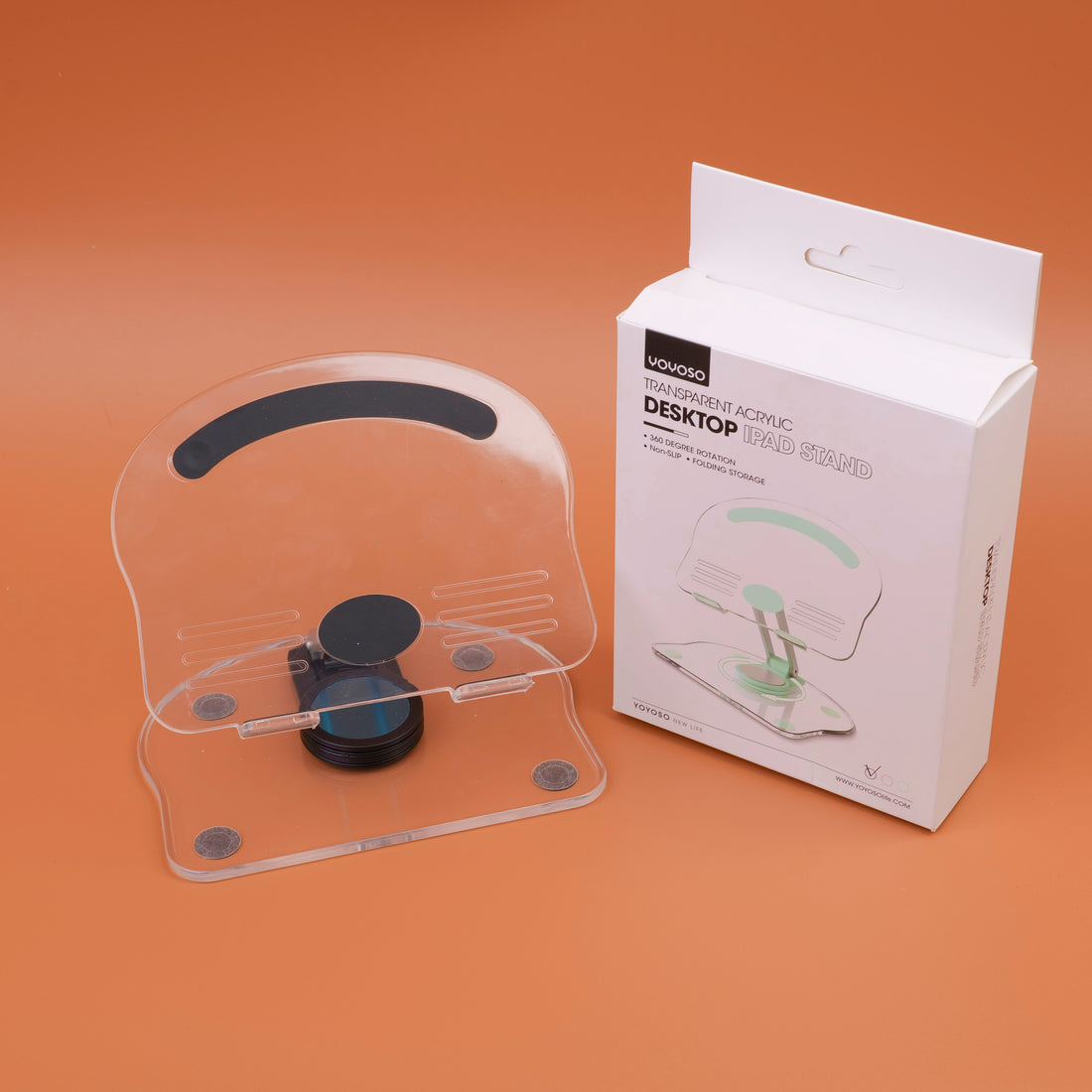 SOPORTE PARA IPAD TRANSPARENTE - NEGRO