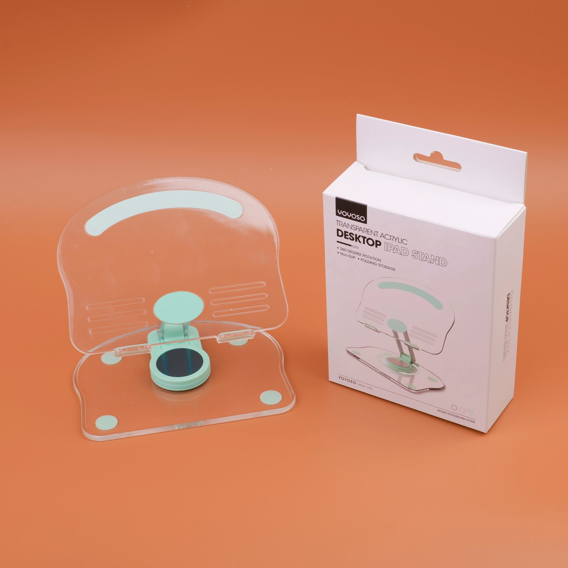 SOPORTE PARA IPAD TRANSPARENTE - VERDE