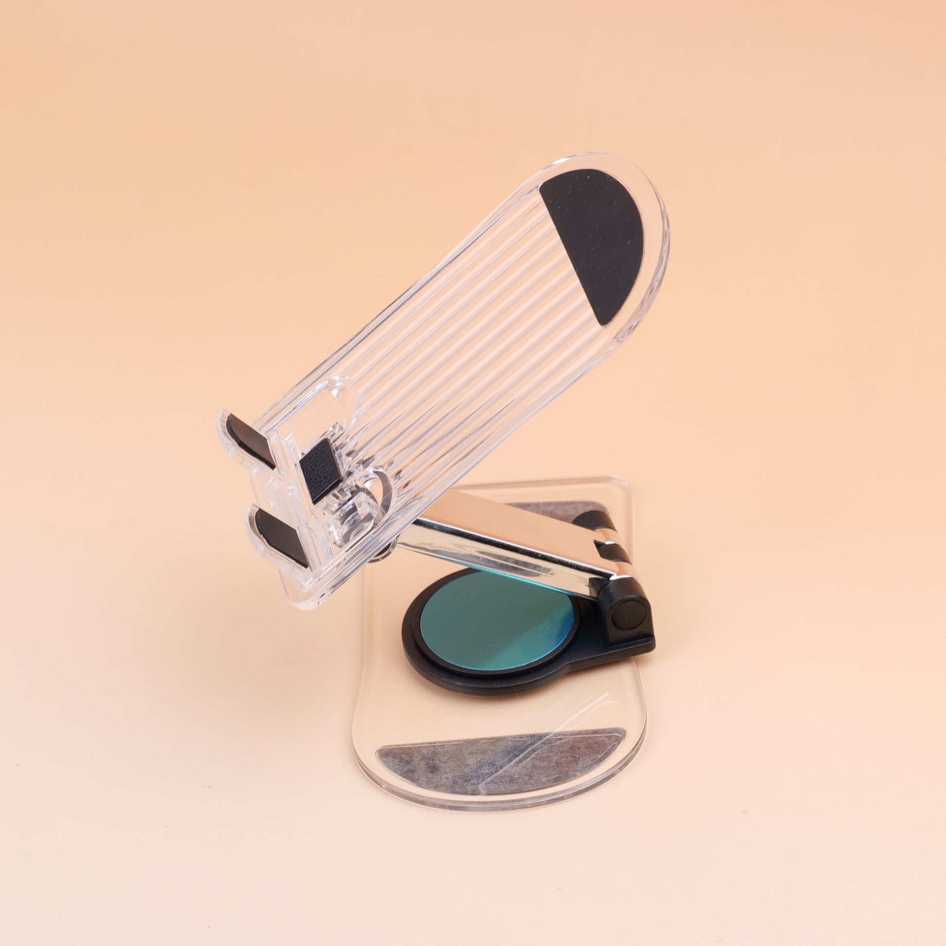 SOPORTE PARA CELULAR TRANSPARENTE - NEGRO