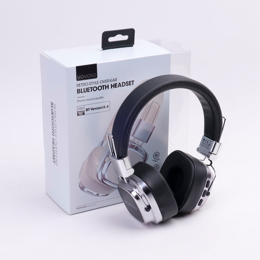 AUDIFONOS BLUETOOTH RETRO - NEGROS